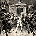 Robert Damiens attempts to assassinate Louis XV of France